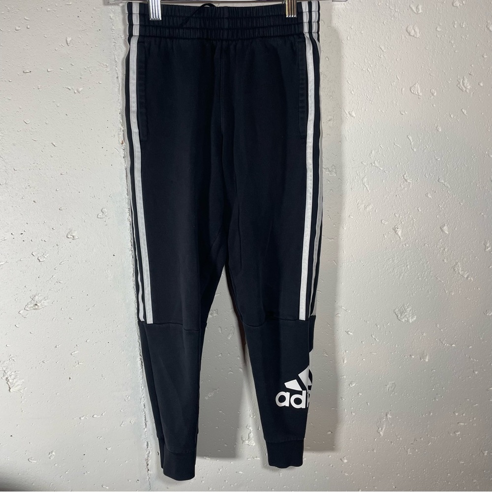 Adidas Boys Black Joggers